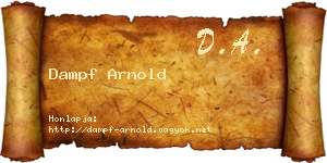 Dampf Arnold névjegykártya